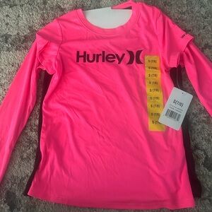 Hurley Neon Pink Long Sleeve Top